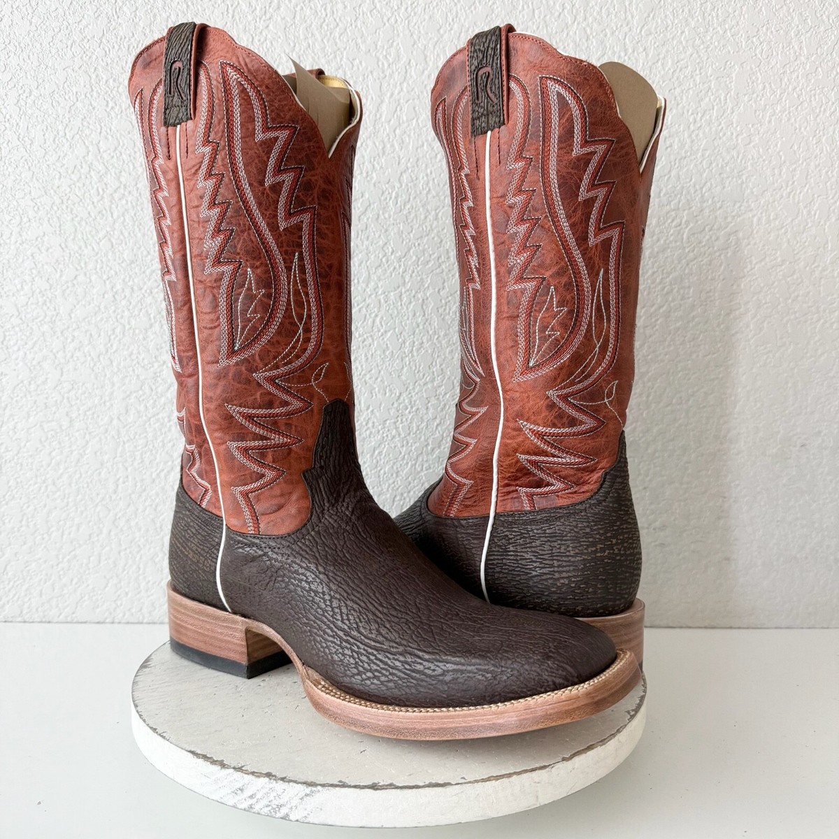 Rod Patrick Shark 10.5B NEW Rod Patrick Mens Cowboy Boots 6.5 B Brown Shark Leather  main image 2