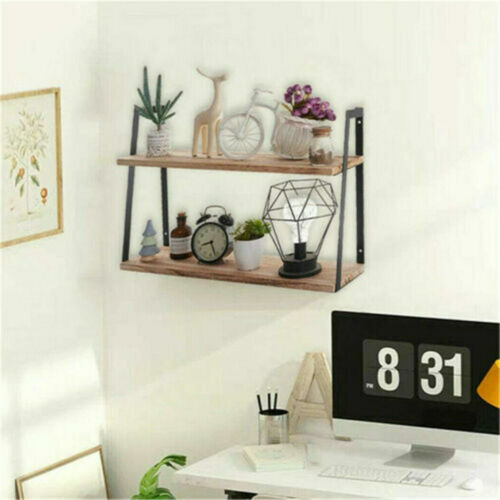 Estantería de pared estantería colgante estantería de cocina estantería CD DVD estantería metal/madera 5 formas - Imagen 17 de 22