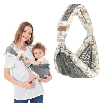 IULONEE Tragetuch für Neugeborene, ergonomische Babytrage bis 36 Monate, Grau