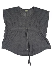 Eddie Bauer Casual Beach Dress Cover Up Size Large Swim See Thru Athletic Black