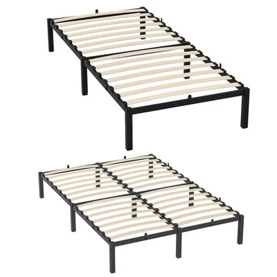 Einzelbett/Doppelbett Gästebett Bettrahmen mit Holz Lattenrost 90 / 140 x 200cm - Bild 1 von 4