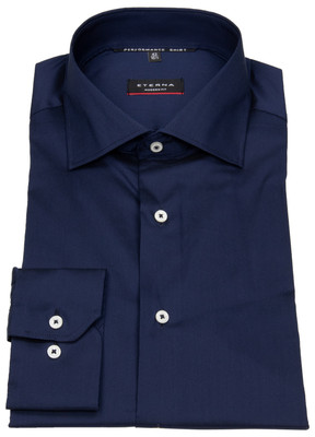 Eterna Hemd Modern Fit Performance Shirt Stretch dunkelblau