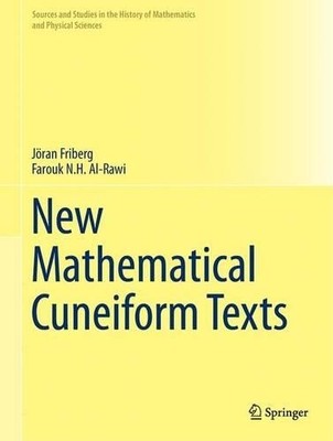 New Mathematical Cuneiform Texts - 9783319445960