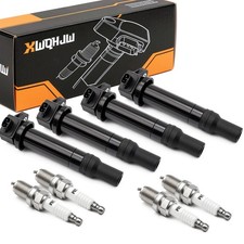 4X Ignition Coil  IRIDIUM Spark Plug For 2006-2011 Hyundai Accent Kia Rio UF499