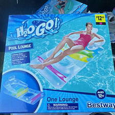 Bestway H2OGO One Lounge Inflatable Pool Lounge Float, Ages 12