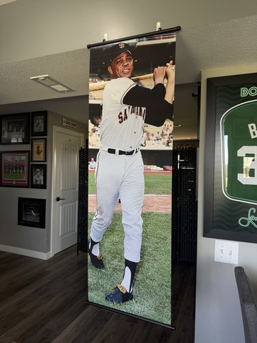 RARE Willie Mays San Francisco Giants 17x48 Scroll Poster Banner SF Sign - Picture 2 of 2
