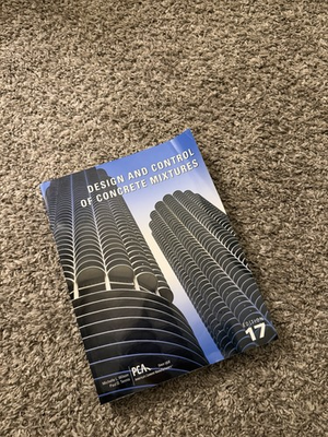 #ad Design and Control of Concrete Mixtures by Portland Cement Association $110.00