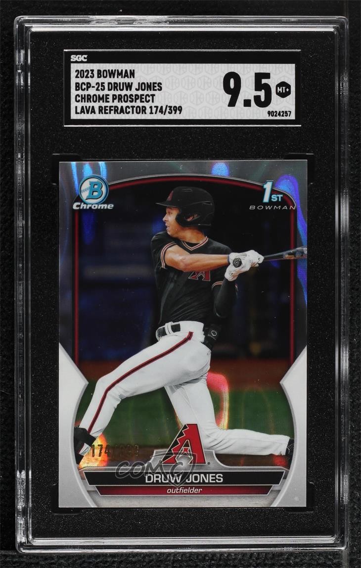 2023 Bowman Chrome Prospects Lava Refractor 174/399 Druw Jones #BCP-25 12xu