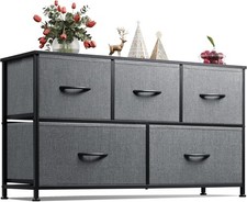 WLIVE Dresser for 11.81"D x 39.37"W x 21.65"H, Dark Gray