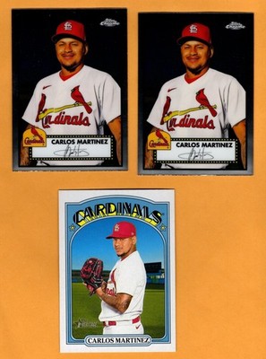 Carlos Martinez Baseball lot of 3 Cardinals - UNLIMITED SHIPPING FOR $4.00