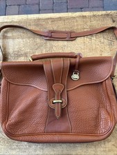 Vintage Dooney  Bourke Brown leather large messenger bag Made In The USA