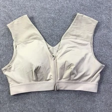 Tommie Copper Sports Bra Womens 2XL Zip Front Shoulder Support Activewear Gym