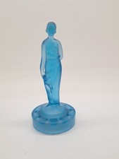 Art Deco Frosted Blue Glass Centrepiece   Figurine by Schweig Muller 1930's