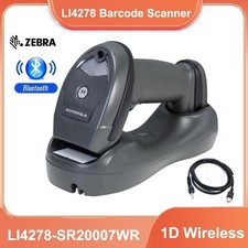 Zebra Symbol LI4278-SR20007WR USB Wireless 1D Handheld Barcode Scanner W/ Cradle