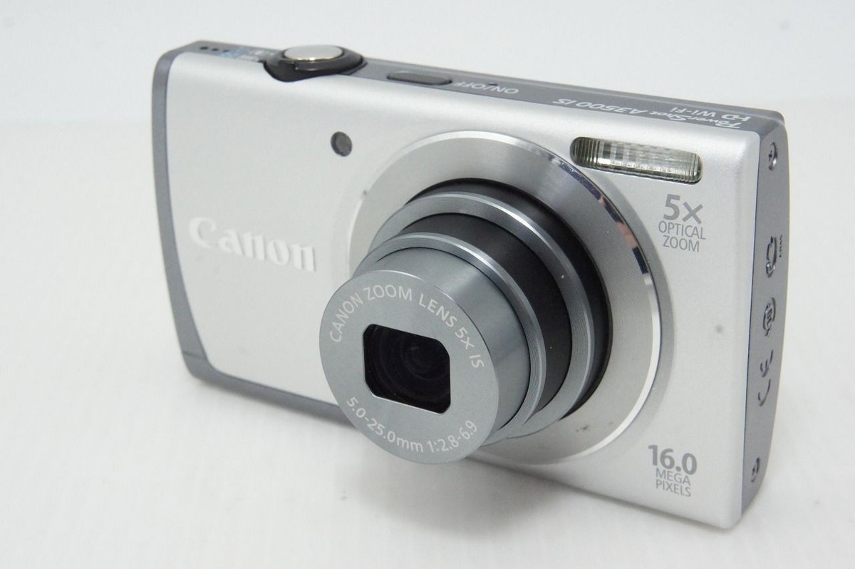 Canon PowerShot A3500 IS Compact Digital Camera Silver with 