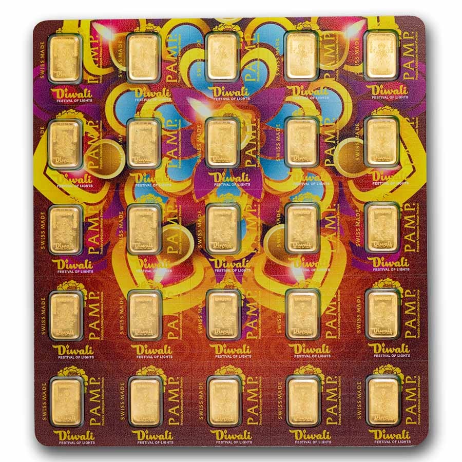 25x1 gram Gold Bar PAMP Suisse Diwali Multigram+25 (In Assay) | eBay