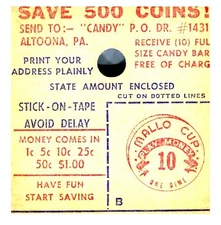 Altoona PA good for token - Mallo Cup Candy Play Money 10 Premium Voucher ;;