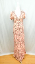 Faithfull the Brand Reis Maxi Dress Gita Floral V-Neck Flutter Sleeve Size 4/S