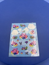 Vtg Lisa Frank Stickers Pig Turtle Swimming Inner Tube Butterfly Stars