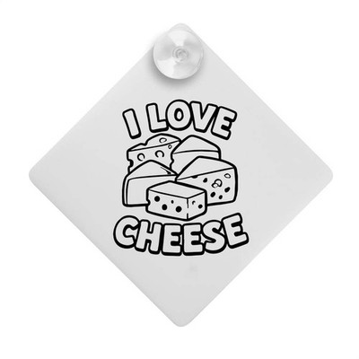 ''I Love Cheese'' Saugnapf Auto Fenster Schild (CG00031180)