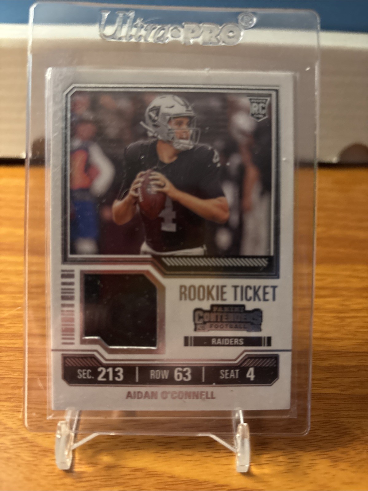 2023 Panini Contenders - Rookie Ticket Swatches Aidan O'Connell #TS1 (MEM, RC)