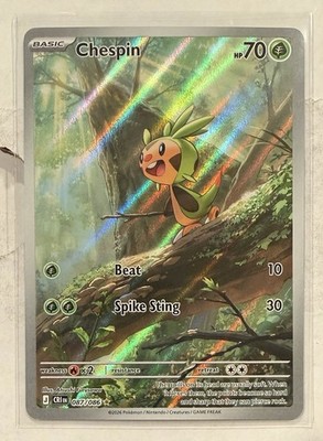 2026 Pokemon Mega Evolution Chaos Rising Chespin Illustration Rare #087/086