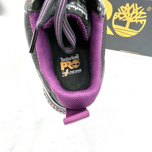 Timberland PRO Reaxion Composite Safety Toe Work Shoes, Black/Purple Women's 9 M - Picture 7 of 8