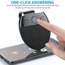 Wireless Bluetooth 5.0 Speakerphone Speaker Phone Visor Clip Hands Free Car Kit