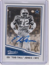 2017 Panini Classics #171 Ed "Too Tall" Jones Significant Signatures #/49