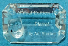 Swarovski Crystal Title Plaque SCS Annual Edition PIERROT 1999  NO BOX