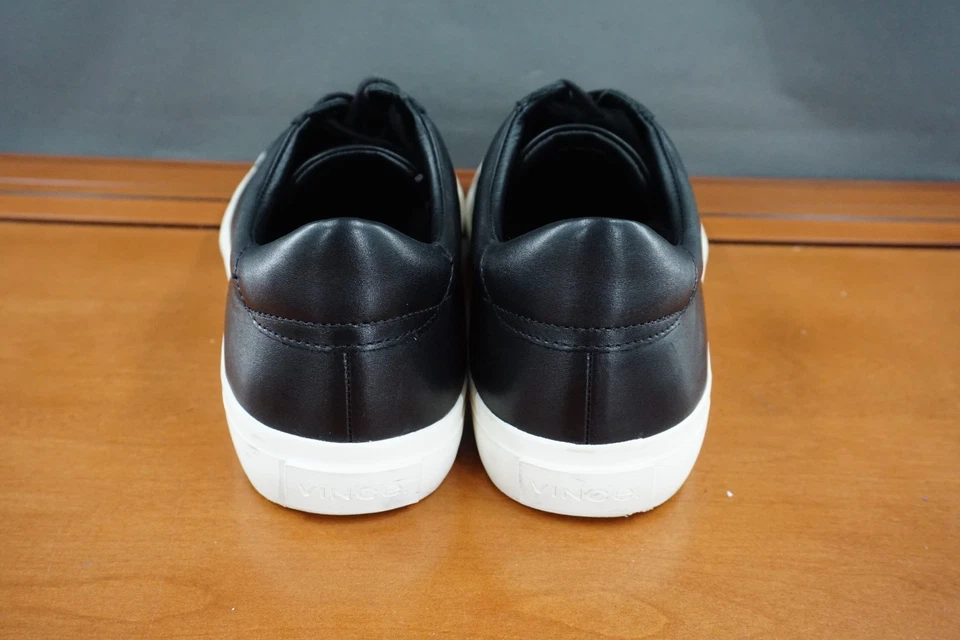 Tênis Vince Fulton Masculino 10 EUA Couro Preto Top Baixo com Cadarço Casual Wear - Imagem 4 de 4