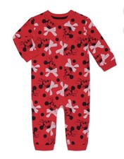 Disney Baby Girl Minnie Mouse Romper 3-6 Months Red Bow Jumpsuit Cute New