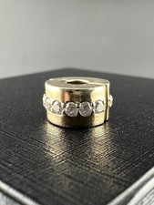 PANDORA 14k Yellow Gold Clear Sparkling CZ Ro...