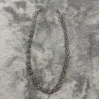 VTG DANECRAFT STERLING SILVER NECKLACE FANCY SCROLL DESIGN HARP CHOKER 16"