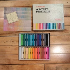 SMi 24 Square Artist Pastels Gently Used Assorted Colors!