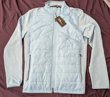 New RLX Ralph Lauren Wool Blend Performance Full Zip Blue Hybrid Jacket Men’s M