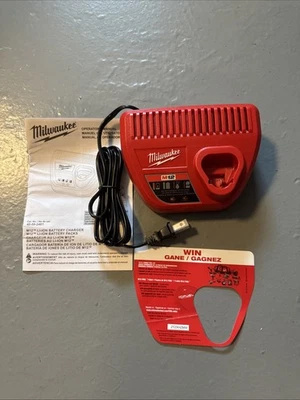 Milwaukee M12 12 Volt Charger Red Lithium-Ion 48-59-2401 New