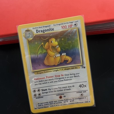 Pokemon TCG Dragonite 4/62 Fossil Set Holo Rare WOTC VTG 1999 | eBay