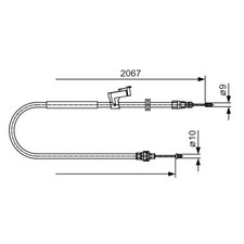 Bosch Handbremsseil hinten rechts für Ford Galaxy S-Max
