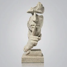 fazhongfa Thinker Statue - Silence is Gold Modern Decor Creative Sandstone 