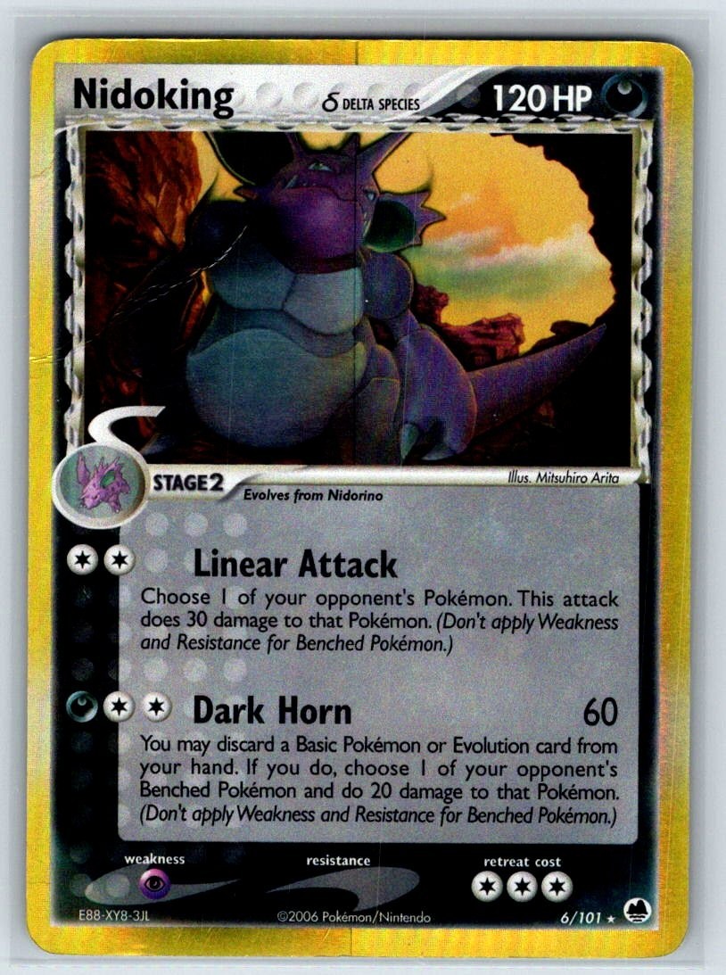Nidoking (Delta Species) 6/101 Dragon Frontiers Holo DMG