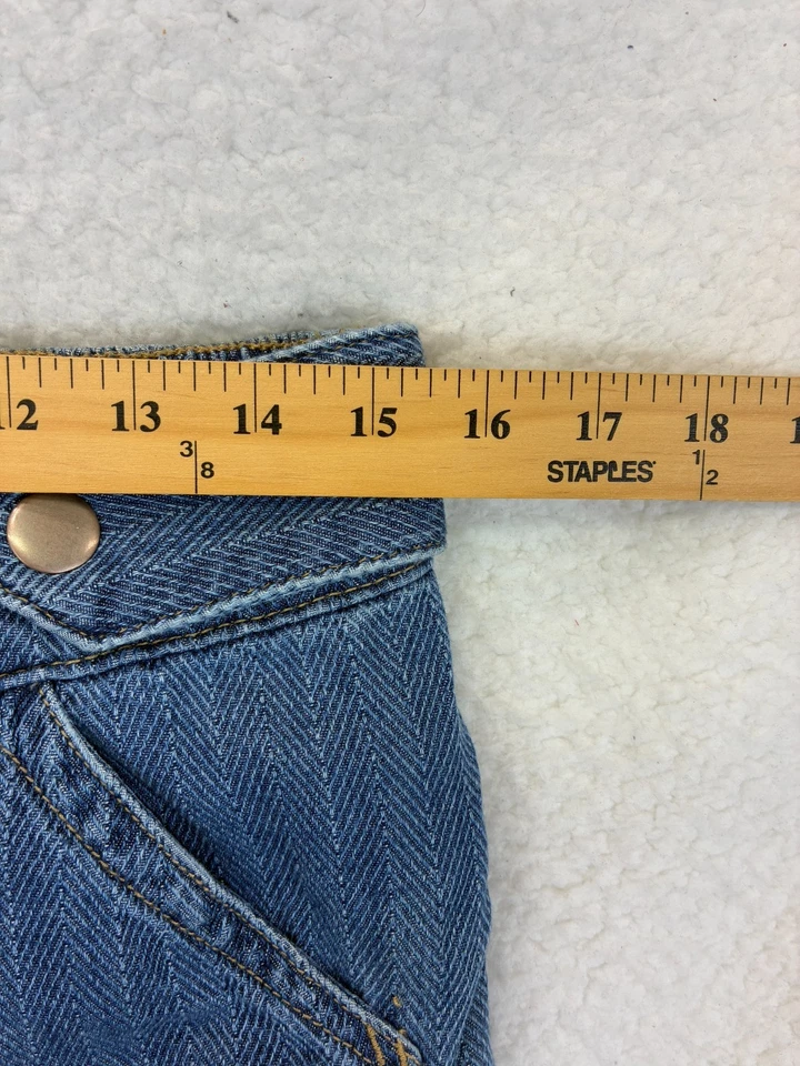 Pantalones de mezclilla para mujer Rachel Roy talla L azul cintura elástica algodón espiga Foto 4 de 4