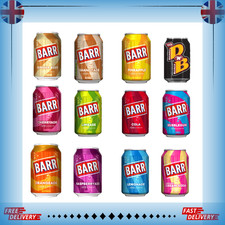 BARR since 1875, 24 pack Fizzy Drink Cans, No Sugar, 24 x 330 ML UK you choose