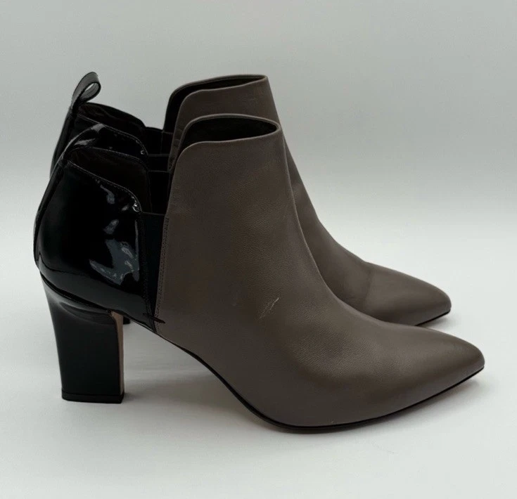 Reed Krakoff Black and Gray Ankle Boots with Block Heel Size 10.5 Us - Image 2 of 4