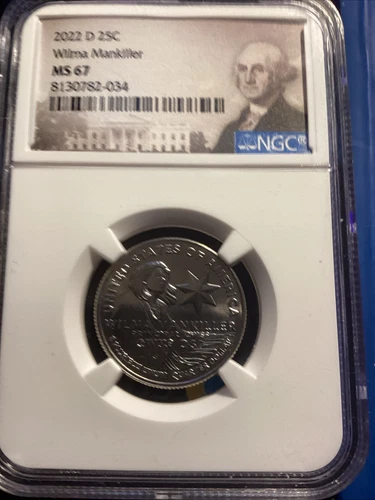 2022 S 25c Wilma Mankiller American Women Quarter NGC MS67 (013)