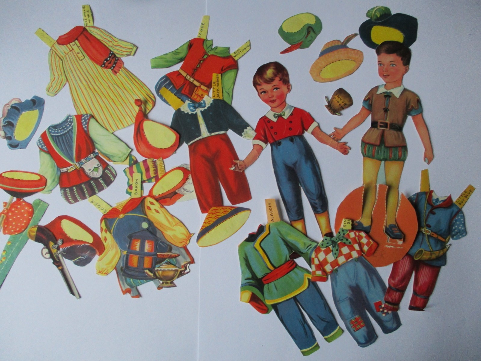 Paper dolls - vintage cut outs from comics & mags  7 SETS  see photos  decoupage