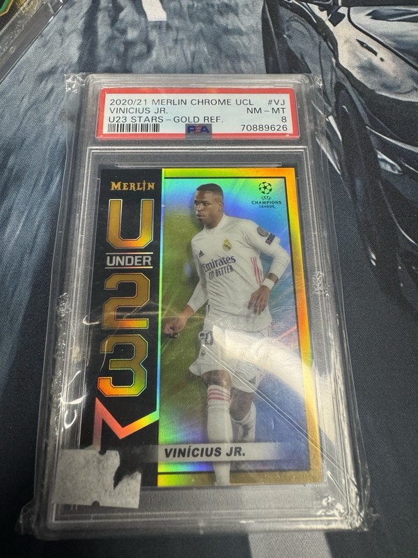 Vinicius Junior U-23 Stars Gold Refractor Psa 8