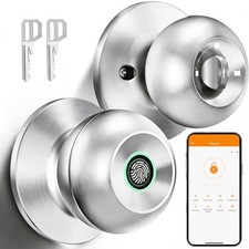 Smart Door Knob,Fingerprint Door Knob,Biometric Smart Door Lock with App Cont...