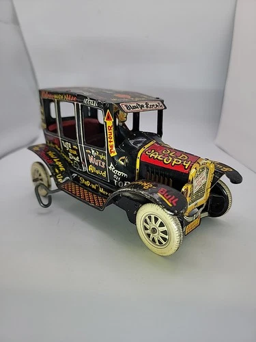 Vintage Marx Tin Litho Wind-up Metal Old Jalopy Toy Car