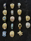 Costume Jewelry Lot Of 17 Rings Jewelers Samples, Vintage NEW